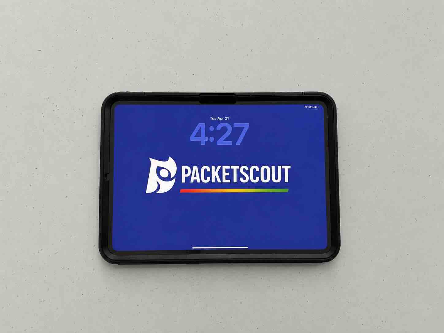 PacketScout iPad Pro included with the rental kit