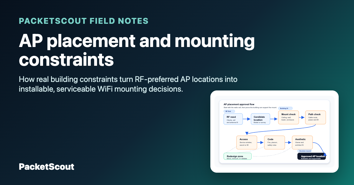 AP placement and mounting constraints PacketScout Field Note
